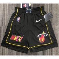 hot pressed 2022 nba shorts Miami Heat black pockets basketball jersey