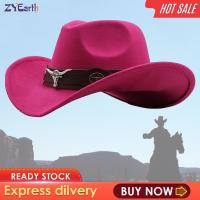 ZYEarth Cowgirl หมวกระบายอากาศสบายๆหมวกคาวบอยสำหรับผู้หญิงผู้ชายฤดูใบไม้ร่วงการเดินทางสั้น