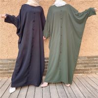 【YF】 Eid Prayer Garment Muslim Hijab Dress Loose Batwing one piece Ramadan Abayas for Women Dubai Turkey Clothes Jilbaab