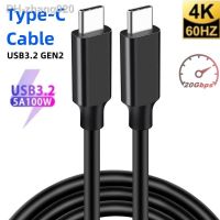 ❍ Type C to Type C Cable USB3.2 GEN2 20Gbps 4K 60Hz HD Video Cable PD100W 5A QC3.0 Fast Charging Cord For Huawei Macbook Pro iPad