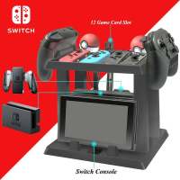 Nintendo SWITCH อุปกรณ์เสริมแผ่นเกม &amp; Controller &amp; TV Dock Storage Bracket Holder Tower สำหรับ Nintendo SWITCH Game Carrying