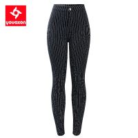 2210 Youaxon EU Size White Stripes High Waist Black Jeans Woman New Spring Summer Stretchy Skinny Pants Trousers For Women Jeans