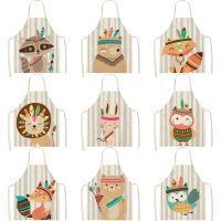 Cartoon fox animal pattern aprons cooking accessories aprons for women Women kitchen apron Woman kitchen apron aprons for women