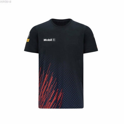 Unique Cotton T-Shirt (สต็อกเพียงพอ) For Red Color Bull Summer Motorsport F1 Racing Team Jerseys Motorbike Motocross MX Bike Cycling Motorcycle Ihblhj97eaaak01（freecustom name &amp; logo）คุณภาพสูงsize:S-5XL