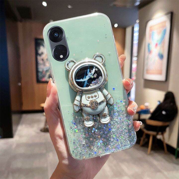 เคสกากเพชร-oppo-อวกาศ-a98เคส-oppoa98รูปหมี5g-oppo-เคสใสดาวท้องฟ้าแบบใหม่-a98-5g