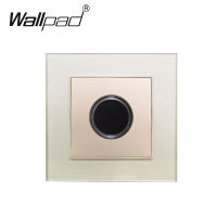 Touch Time Delay Switch Wallpad Gold Crystal Glass Crossover Stair Switch On Off Wall Light Power Switch Timmer Switch 10A