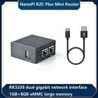 1Set for NanoPi R2C Plus Development Board+Metal Case RK3328 Dual Gigabit Network Interface