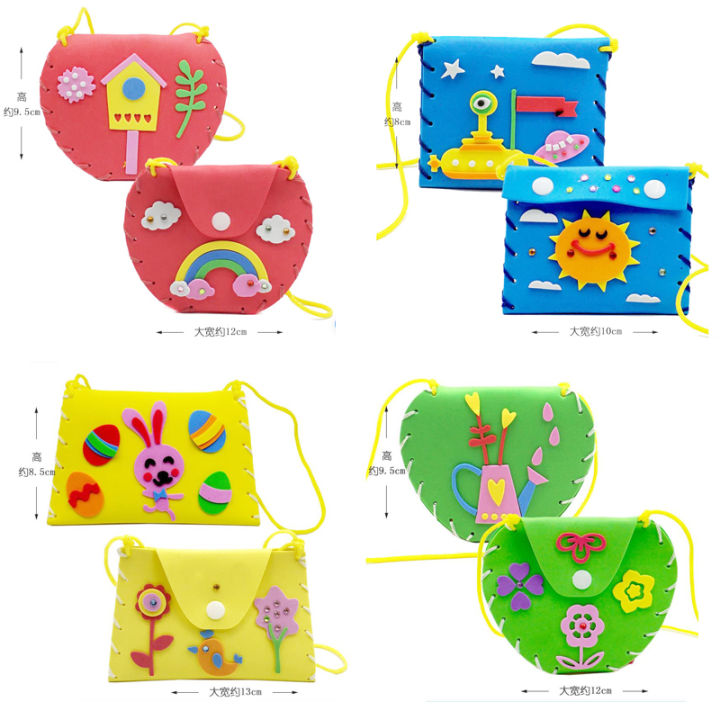 children-diy-handmade-craft-kits-toy-sew-your-own-purses-colorful-eva-foam-sewing-bags-3d-gem-crystal-stickers-decoration