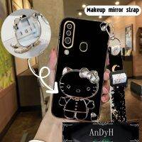 AnDyH Long Lanyard Casing For OPPO A31 phone case Hello Kitty Makeup Mirror Stand