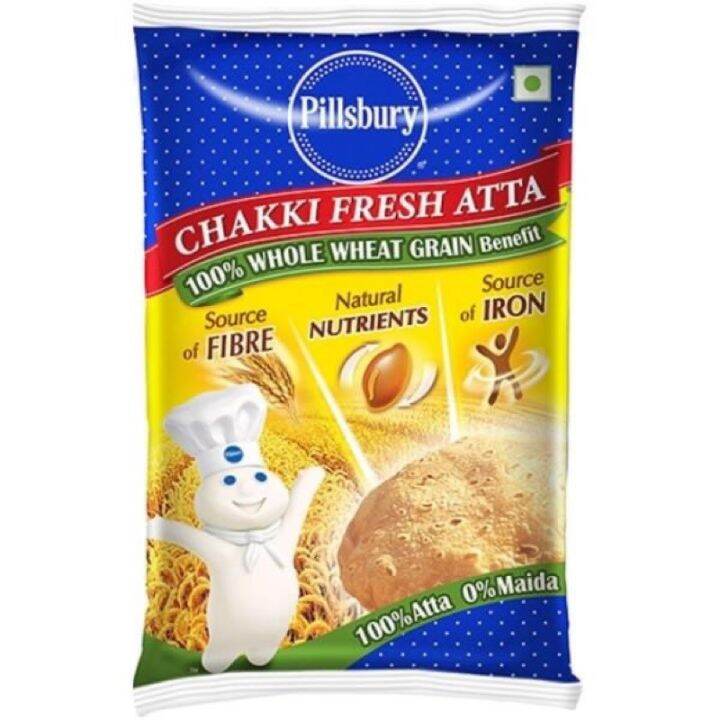 Pillsbury Chakki Fresh Atta Flour 100 percent whole wheat grain atta