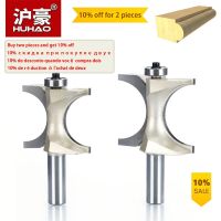 【DT】hot！ HUHAO 1/2 1/4 inch Shank Half Round Bit 2 Flute Endmill Bead Bullnose Router Bits Wood Woodworking Milling Cutter