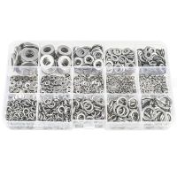 304 Stainless Steel Flat Washer And Lock Washer Assortment Set(700 Pieces  8 Sizes) - M2 M2.5 M3 M4 M5 M6 M8 M10 Nails Screws  Fasteners