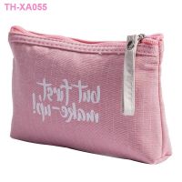 New portable English letters female zipper makeup bag travel toiletries receive change purse