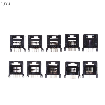 FUYU 10pcs unlocked RJ11 RJ45เครือข่าย Modular PCB CONNECTOR แจ็คเชื่อมต่อ