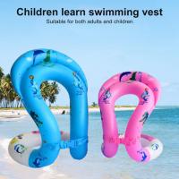 Kids Swimming Inflatable Life Jacket Swimming Vest Adjustable Safety Buckle Dual Airbags Pool Floats Swimming Ring Float Tube  Floaties