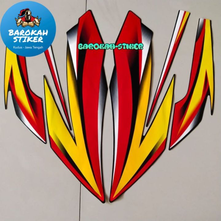 Striping Stiker Polet Motor Honda Gl Max Glmax 2003 Merah Lis Kuning