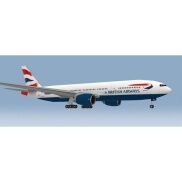 Mô hình giấy máy bay Boeing 777-200 British Airways tỉ lệ 1 150