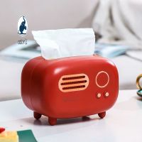 Retro Radio Model Tissue Case Desktop Napkin Pumping Paper Storage Box  Paper Towel Container For Home Car 휴지케이스