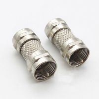 HVJ-5pcs Silver Zinc Alloy F Type Male Plug Connector Socket To Rf Coax Tv Aerial Female Rf Adapters