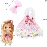 16cm BJD OB11 Doll Clothes Pretty Lace Princess Dress Party School Outfit Daily Casual Accessories Skirt Toys For Girls Diy Gift