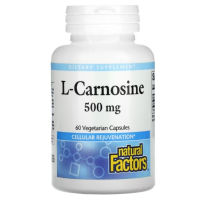 Natural Factors, L-Carnosine, 500 mg, 60 Vegetarian Capsules