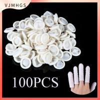 VJMHGS 100PCS กันลื่น น้ำยาง เครื่องมือทำเล็บ ถุงมือยาง ถุงมือป้องกัน เตียงเด็ก ปลอกนิ้ว