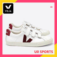 VEJA รองเท้าส้นเตี้ยหนังสีขาวขนาดเล็กสำหรับทั้งหญิงและชายคู่สไตล์รองเท้าลำลองแบนราบรองเท้ากีฬา2022คู่