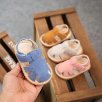 COD DSFERSTRETERER Baby Boys Girls Breathable Anti-Slip Solid Print Sandals Toddler Soft Soled First Walkers Shoes