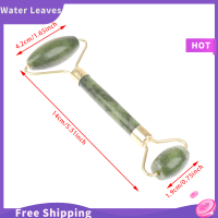 Water Leaves Lofty หยกธรรมชาติลูกกลิ้งสำหรับนวด + Guasha แผ่นสปาขูดหินเครื่องนวดหน้าชุด