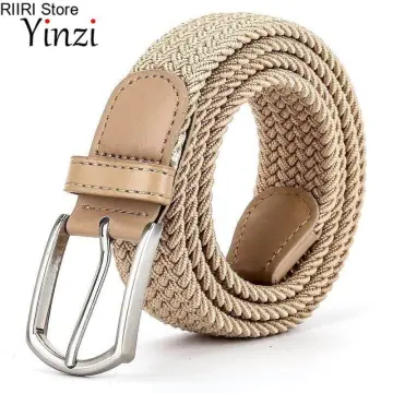 Manille Belt / braided leather - Natural Beige