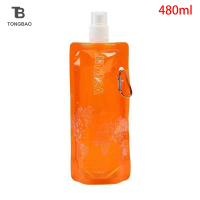 TONGBAO01 480ml แบบพกพา Ultralight foldable Water BAG ขวดน้ำขวดนุ่ม