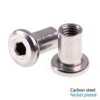 Plywood Nuts M4/M5/M6/M8/M10 Carbon Steel Nnickel Plated Butt Flat Head Inverted Hex Furniture Lock Nut