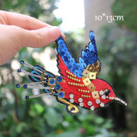 แฟชั่นเย็บนก Rhinestone ลูกปัดแพทช์สำหรับเสื้อผ้า DIY เย็บบนแพทช์ปัก Applique ตกแต่งเลื่อม Parches