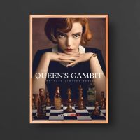 The Queen S Gambit โปสเตอร์ภาพยนตร์ซีรี่ส์ครอบคลุมบ้านห้องนั่งเล่น Hiasan Dinding Kamar พิมพ์ภาพผ้าใบที่วาด (ไร้กรอบ)