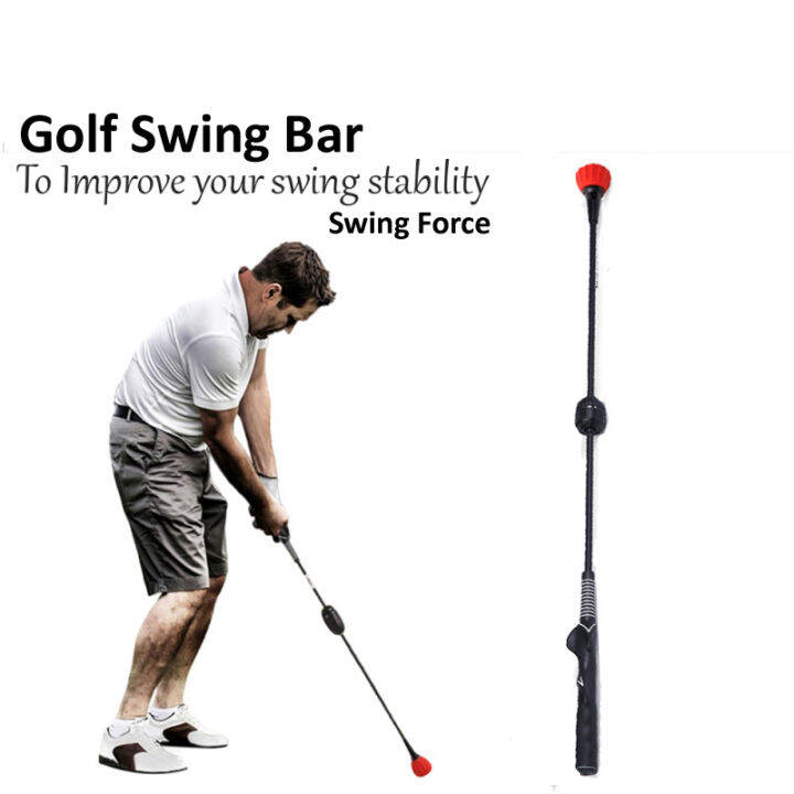 Adjustable 6 Level Gear Golf Sound Swing Bar Trainer Stick