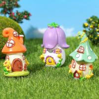 Mini House เครื่องประดับตั้งโต๊ะ 3D ขนาดเล็กน่ารักงานฝีมือเรซิ่นของขวัญ Fairy Garden Mushroom Cottage Desktop Decor Miniature Garden Accesso-Zaoruie