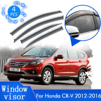 สำหรับฮอนด้า CR-V รถ CRV CR V 2012 2013 2014 2015 2016กระจกข้างรถแผงกันลมติดกระจกรถยนต์น้ำฝนอุปกรณ์ผ้าใบบังแดดดีเฟล็คเตอร์กันลม