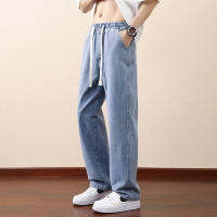 Fast Shipping Summer Thin Jeans 13 -Year -Old Boy Junior High School Students 14 Loose Straight Pants 15 Big ChildrenS