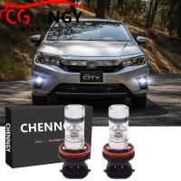 ชุดหลอดไฟตัดหมอก LED สีขาว สําหรับ Honda City 2014 2015 2016-6000K 2 ชิ้น