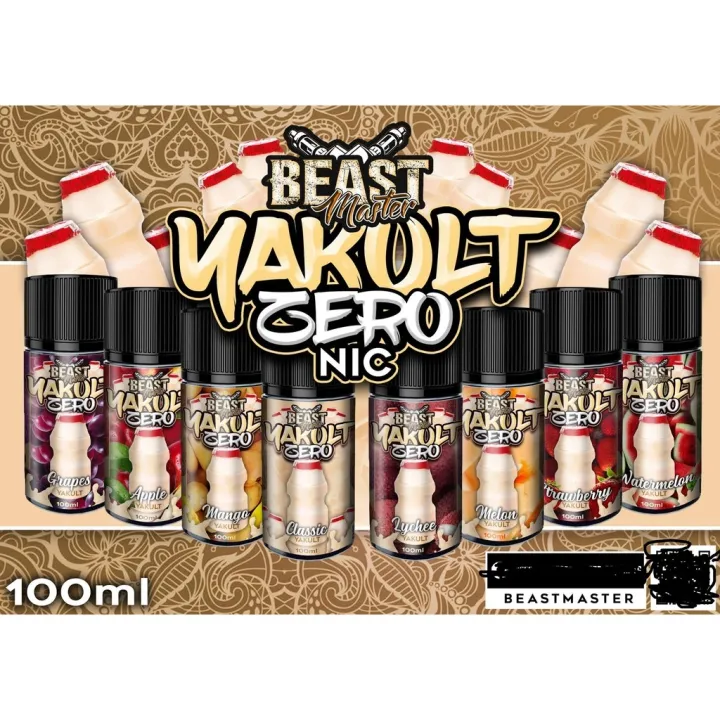 Beast Master YAKULT ZERO MG 100ml 0MG Vape Juice E Liquid Vaping Low