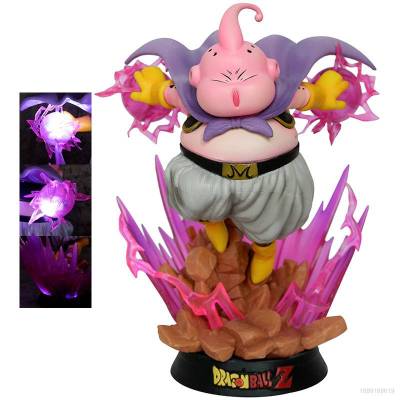 19cm Dragon Ball Z Light Majin Buu Action Figure Fight Model Dolls Toys For Kids Home Decor Gifts Collections