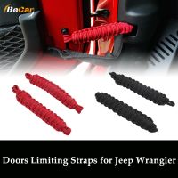 【CW】 1/2/4 PacksRed Door CheckParacord Doors Limiting Straps forWrangler CJTJ JK 2007 2019 All Models