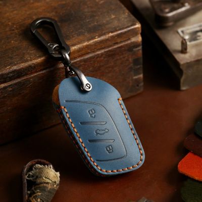 Leather Car Key Case Cover Fob Protector Keyring Accessories for Roewe I5 I6 Rx3 Rx5 Ei6 MG 6 Zs 3rd HS EZS Keychain Holder Bag