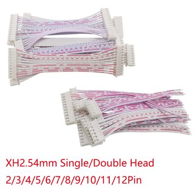 【YF】 5Pcs XH2.54 XH 2.54mm 2P/3/4/5/6/7/8/9/10/12 Pin Female Plug Terminal Cable JST Wire Connector Single/Double Head Red White Line