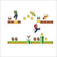 【SALE】 nancarenko1977 Super Mario Bros 3D ดูการ์ตูนห้องเด็กสติ๊กเกอร์ติดผนังสติ๊กเกอร์เนอสเซอรี่ห้องนอนห้องนั่งเล่นศิลปะจิตรกรรมฝาผนังตกแต่งบ้าน