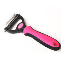 De-shedder สัตว์เลี้ยงสุนัขแมวกำจัดขนหวีสัตว์เลี้ยง detangler ขนตัด dematting เครื่องมือแปรงกรูมมิ่งผอมบางเครื่องมือ PE ขน shinier ใหม่