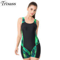 Trisass  New Professional Sports Swimsuit For Women Print Boxers Shorts Bathing Suit With Padding Push Up Monokini