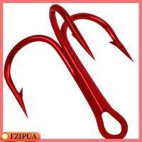 FZIPUA 15Pcs/Box คมมาก อุปกรณ์ตกปลา อุปกรณ์ตกปลา น้ำเกลือ Treble Hook Fishhook Sea Trolling Triple Anchor Hooks