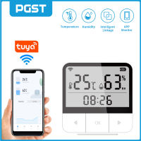 PGST Wifi เซ็นเซอร์อุณหภูมิและความชื้น Tuya สำหรับ Smart Life Digital Hygrometer Datalogger