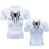 Compression Shirt Summer MenS T-Shirt White Short Sleeve Breathable Quick Dry Fitness Top Sports Long Sleeve Compression Shirt